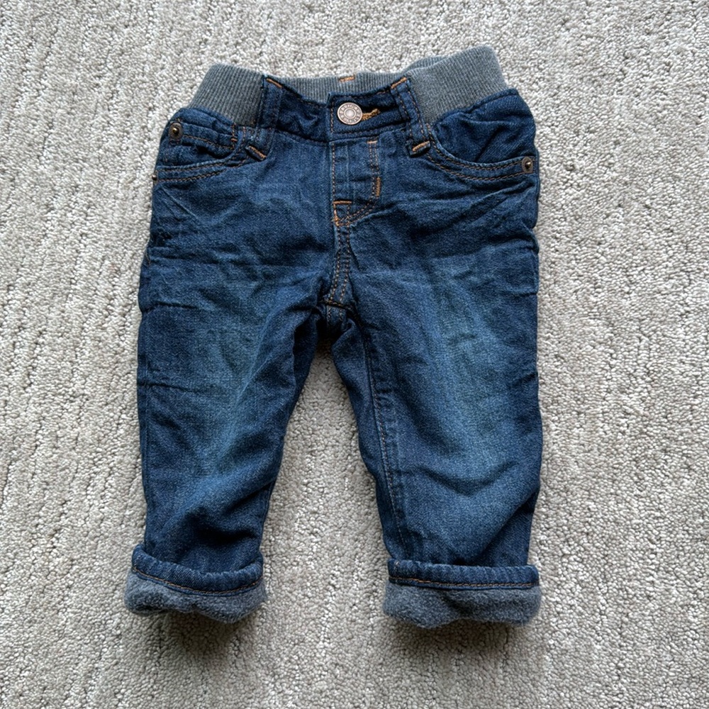 Baby Gap Fleece Lined Straight Jeans 3-6 Months